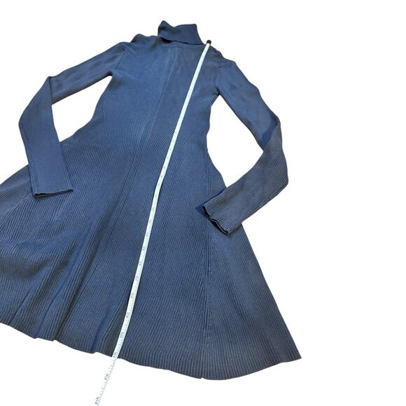 Zara Blue Ribbed Turtleneck Sheath Dress e - Picture 5 of 8